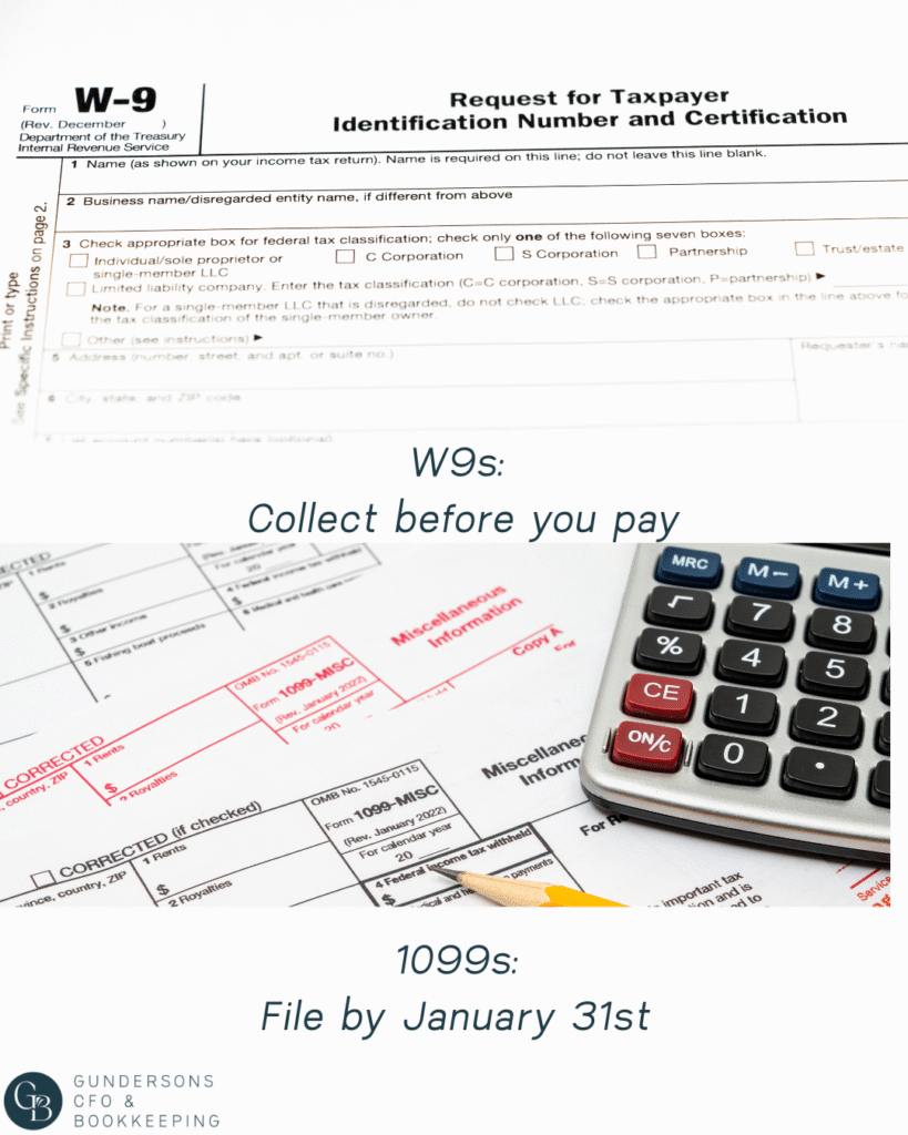 W-9s and 1099s- Changes in 2025